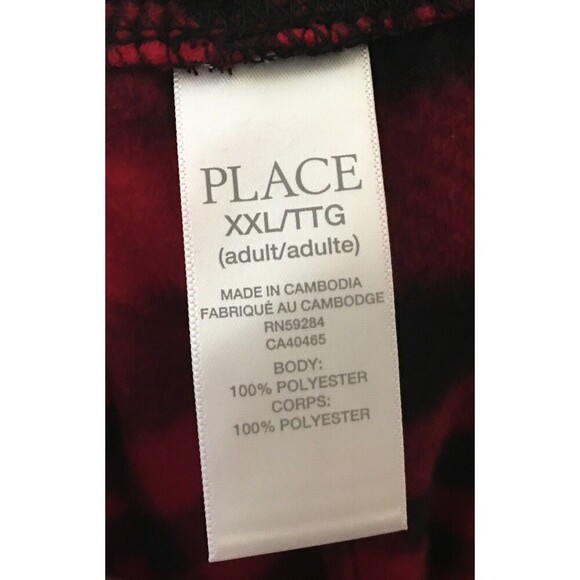 Place Pajama Set Women's Size XXL Red Plaid Mama Bear Long Sleeve Fleece - Picture 5 of 8